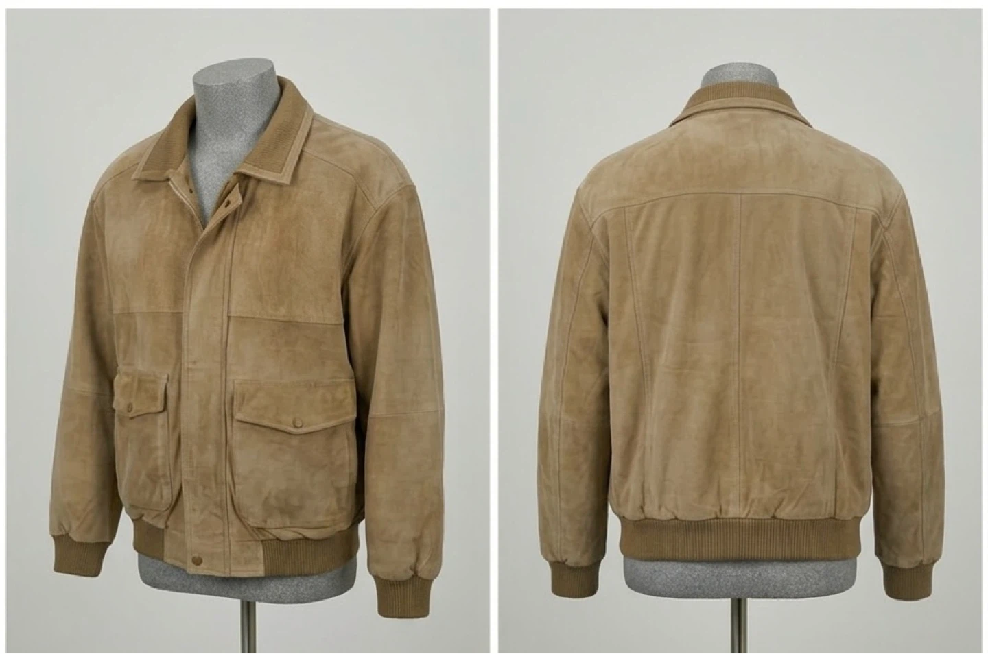 Men's Suede Bomber Jacket - photo 2