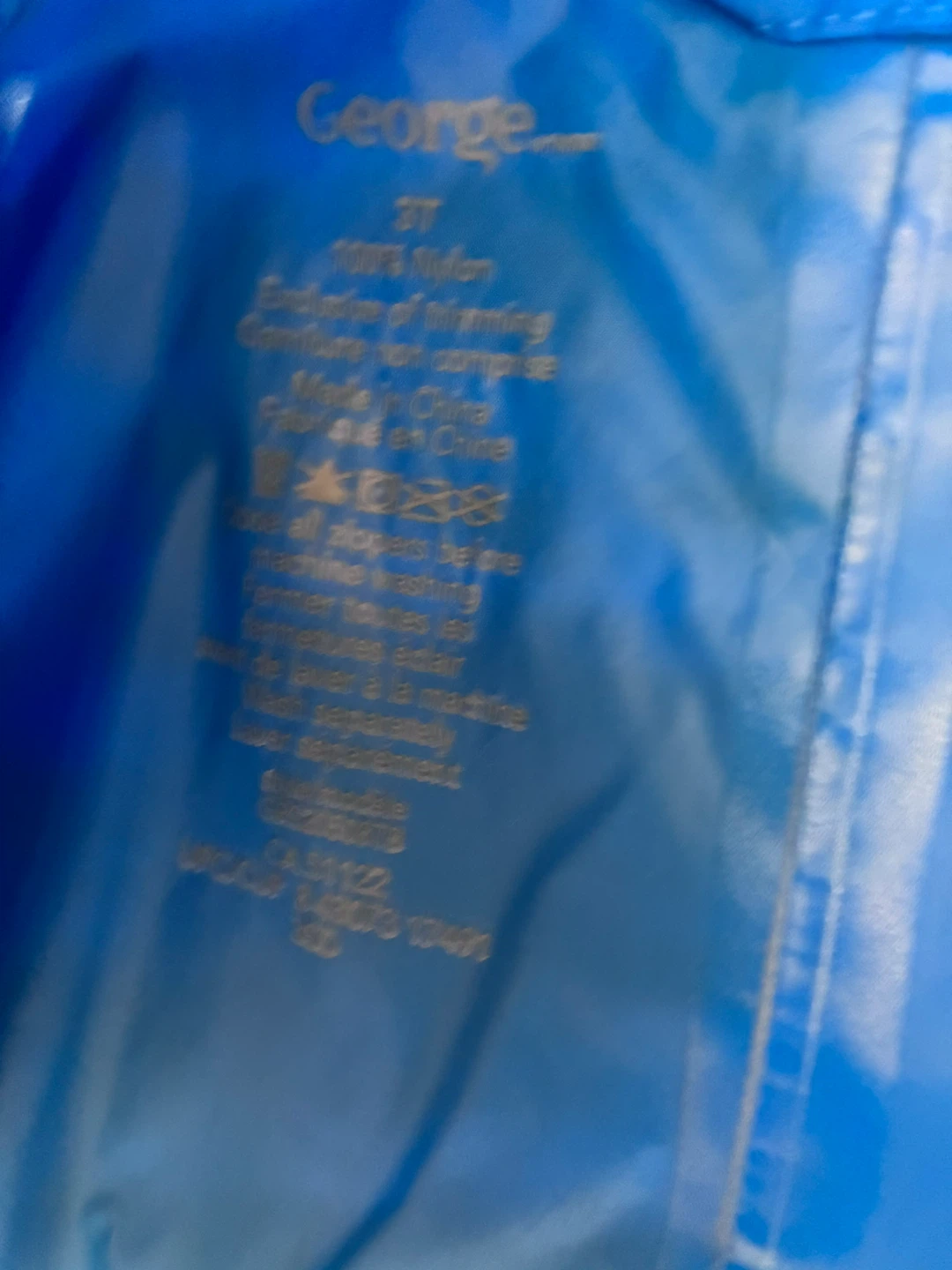 George Blue 3T Nylon Rain Suit - photo 2
