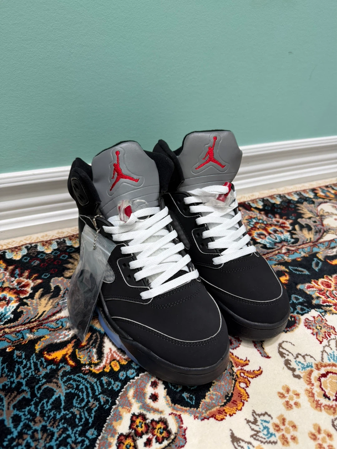 Jordan 5 Retro 'Wolf Grey' Sneakers - photo 3