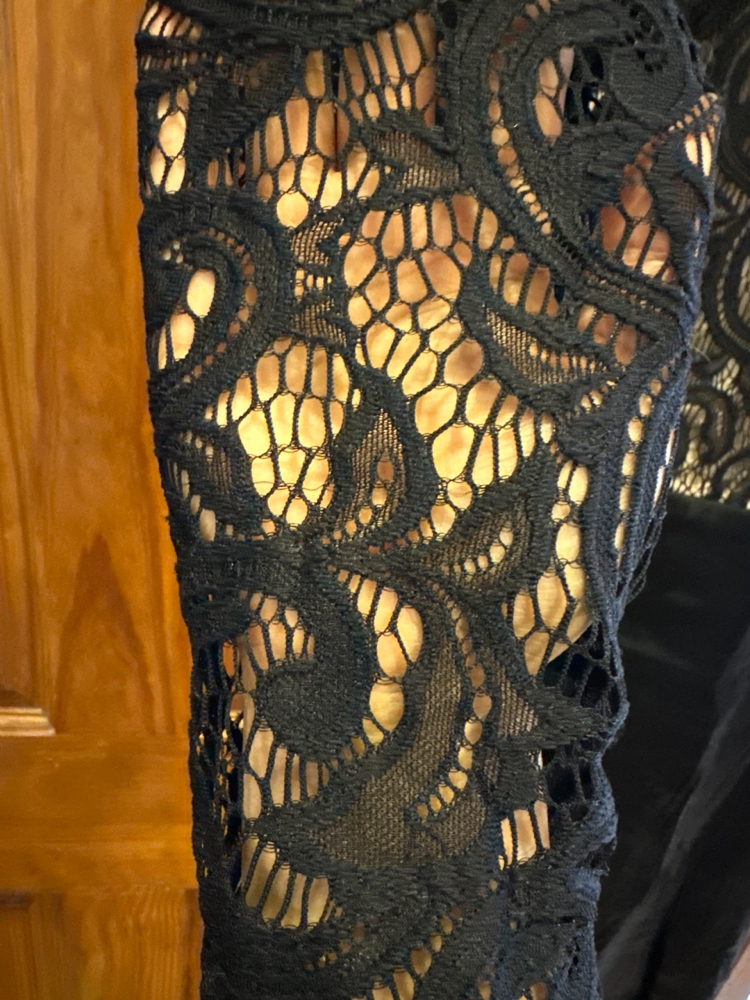 Black Lace Dress with Long Sleeves - photo 2