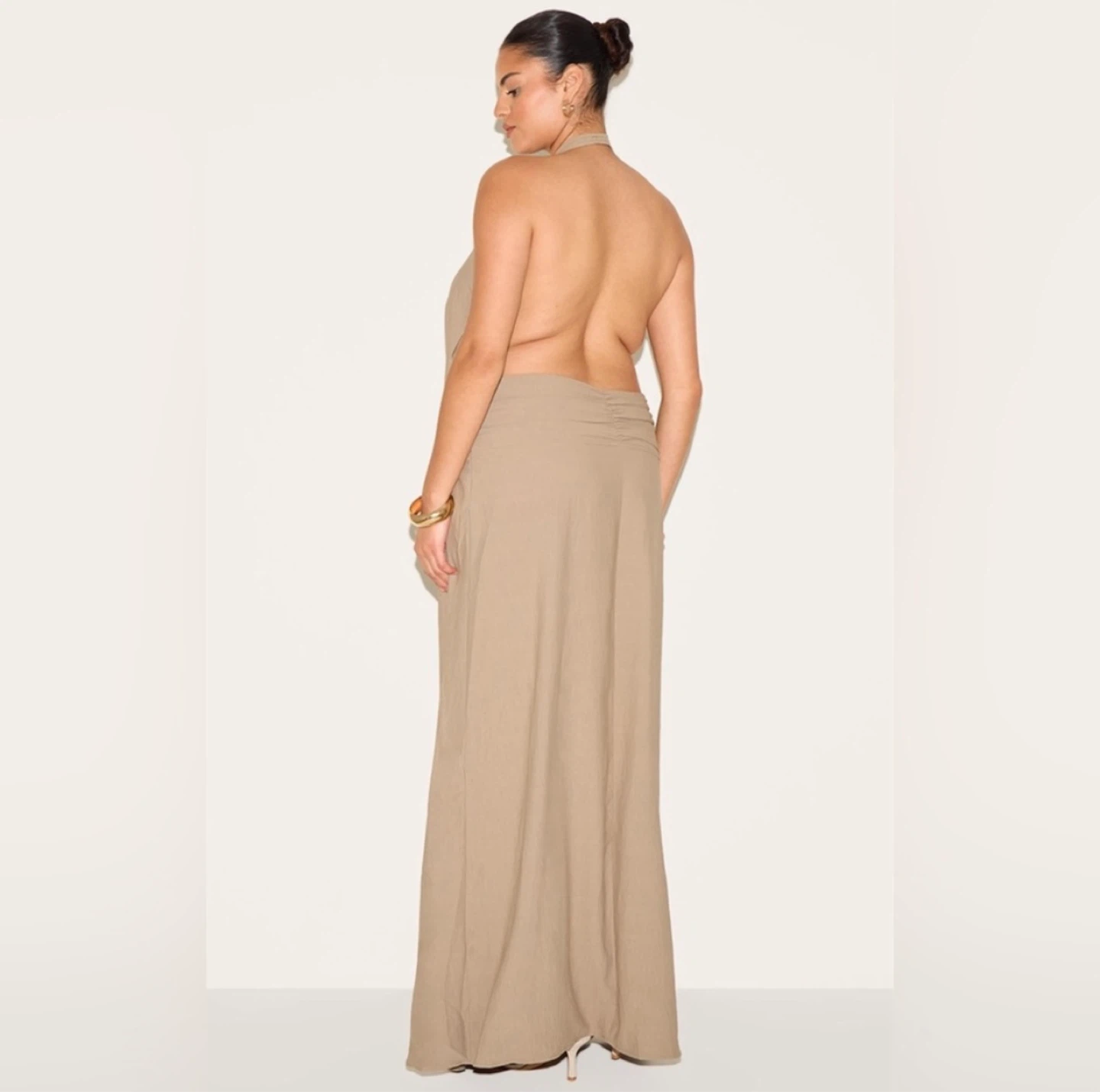MOVING SALE - PLT Women's Halter Neck Maxi Dress with Tie Waist - photo 2