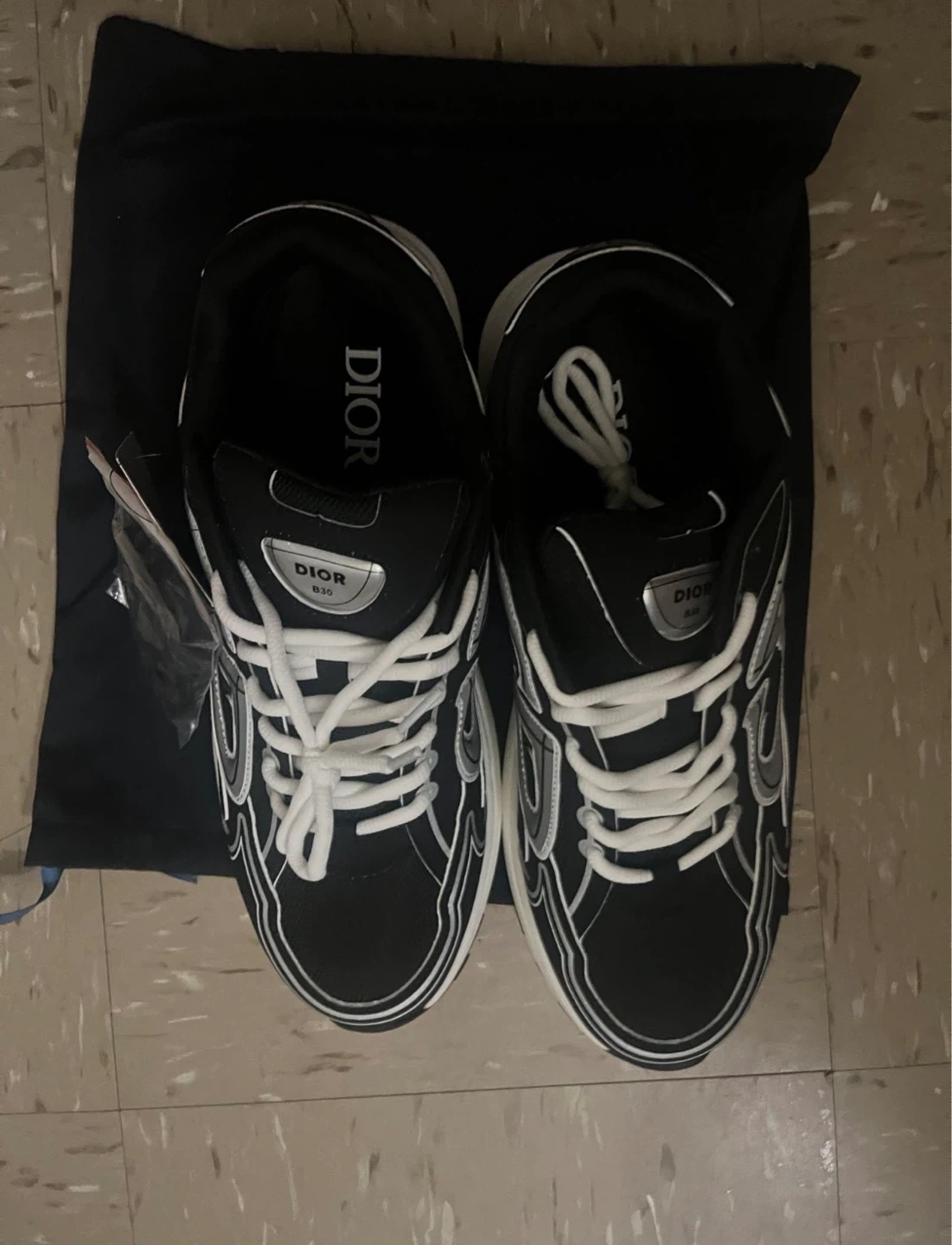 DIOR B23 Sneakers Black White - photo 2