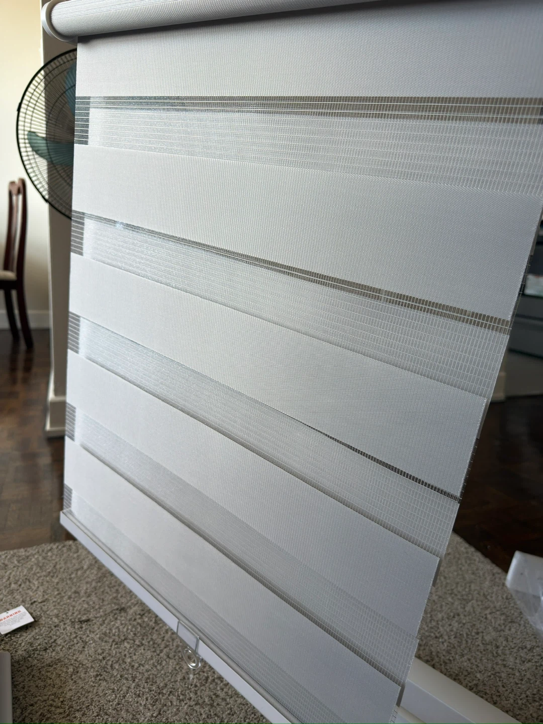 Grey Zebra Roller Blinds - 35" Wide - photo 4
