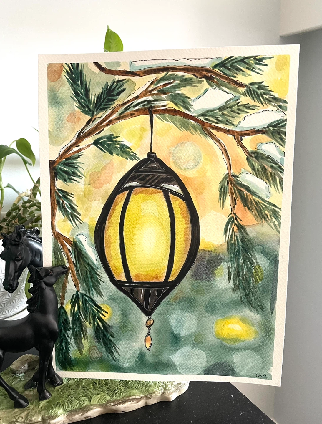 Watercolour Christmas themed Paintings - photo 3