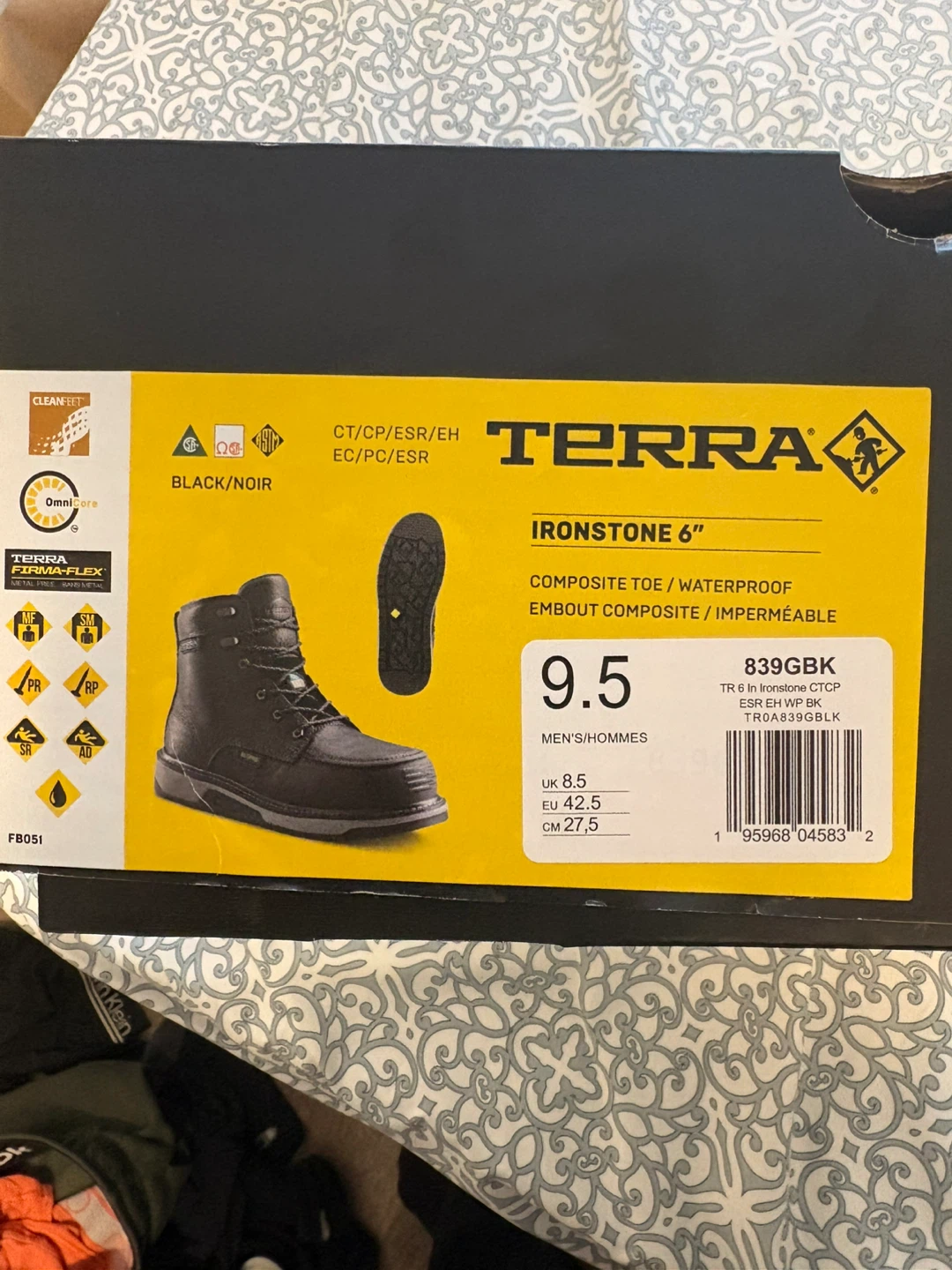 Terra Ironstone 6" Composite Toe Waterproof Boots Size 9.5 - photo 2