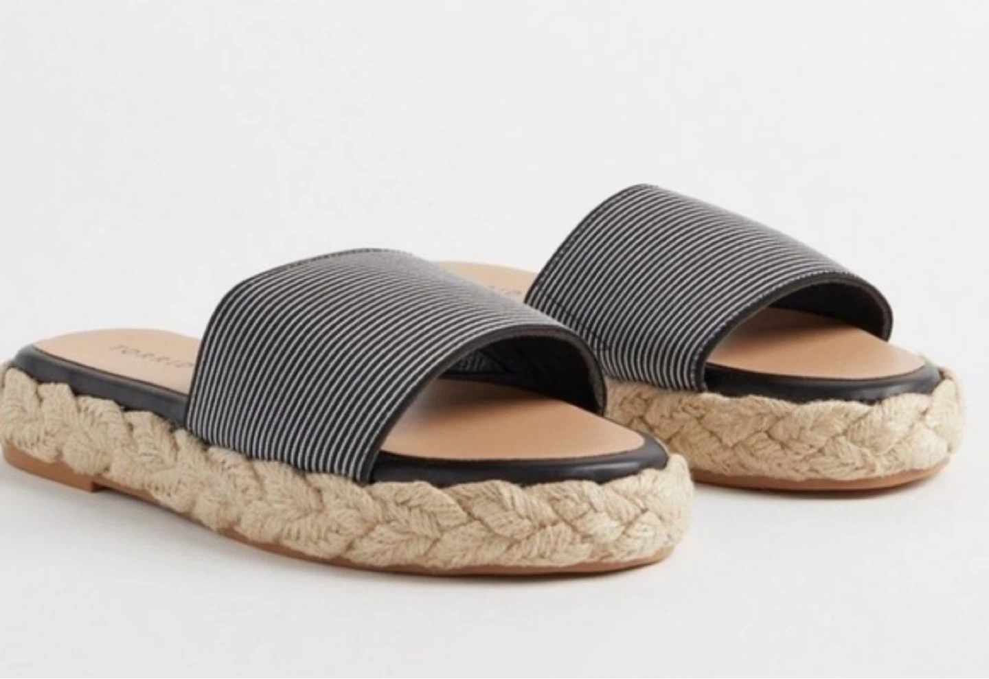 MOVING SALE - Torrid Striped Espadrille Slide Sandals - photo 3