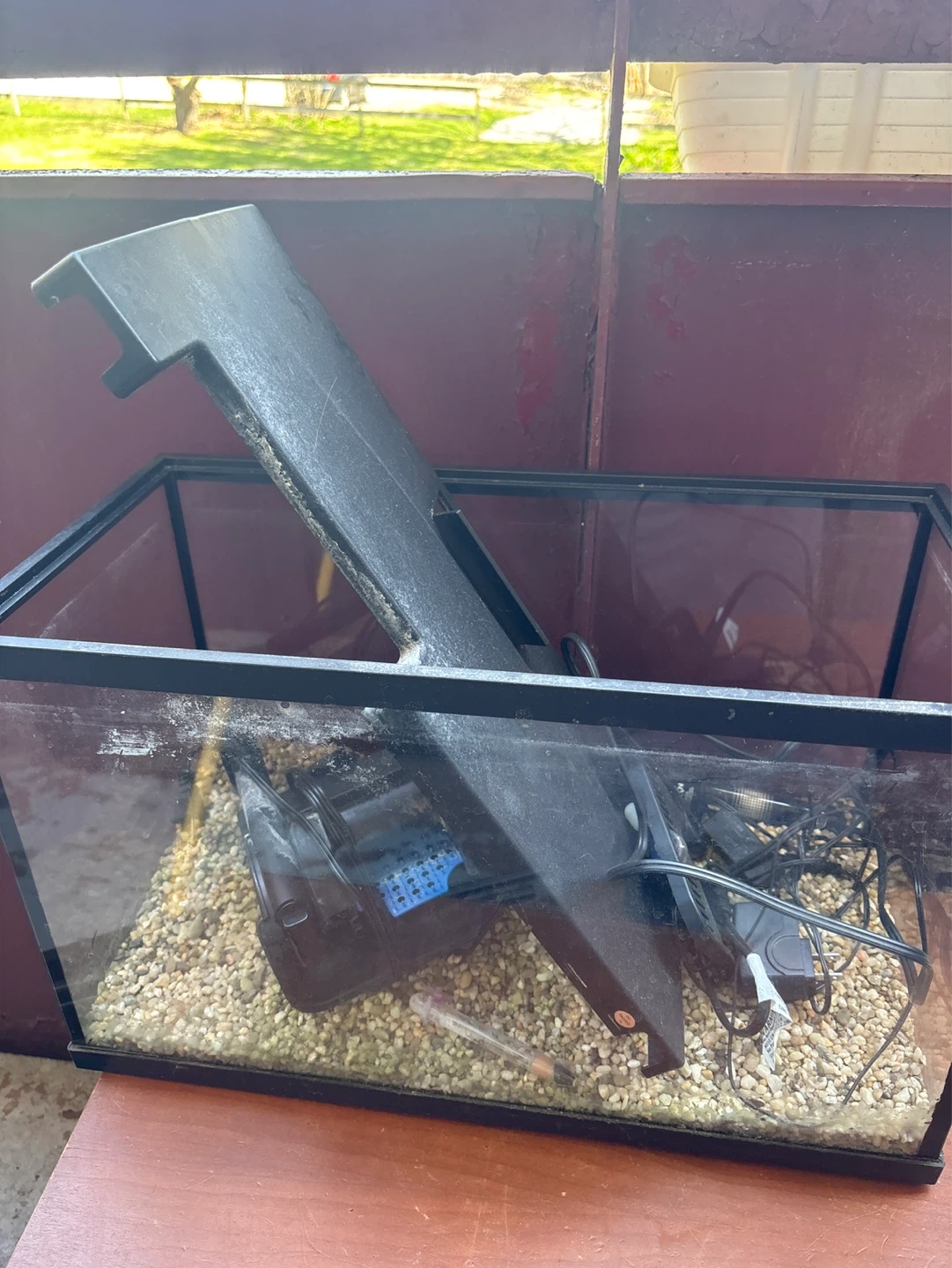 Aquarium with Filter and Heater