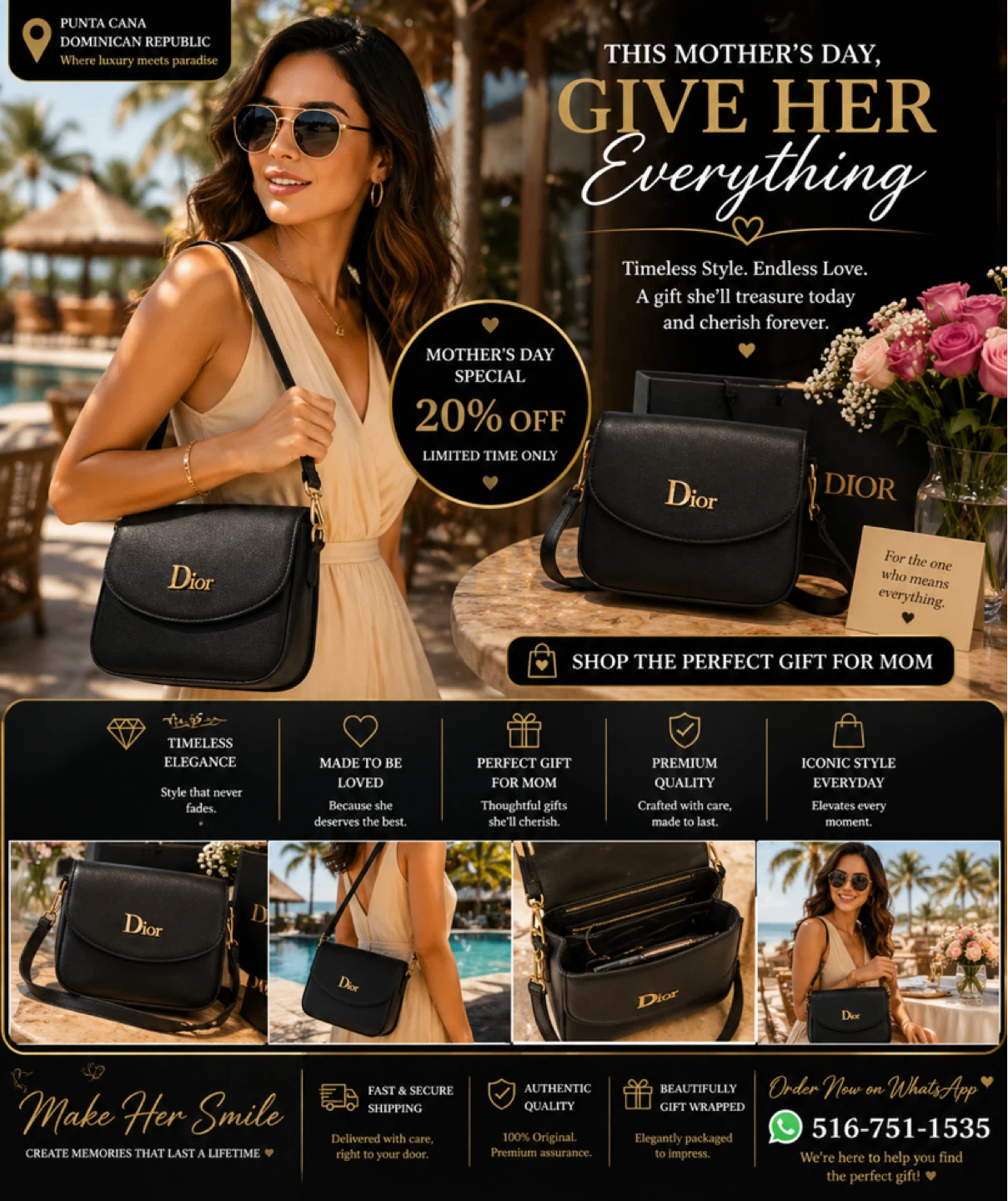 Dior Leather Shoulder Bag