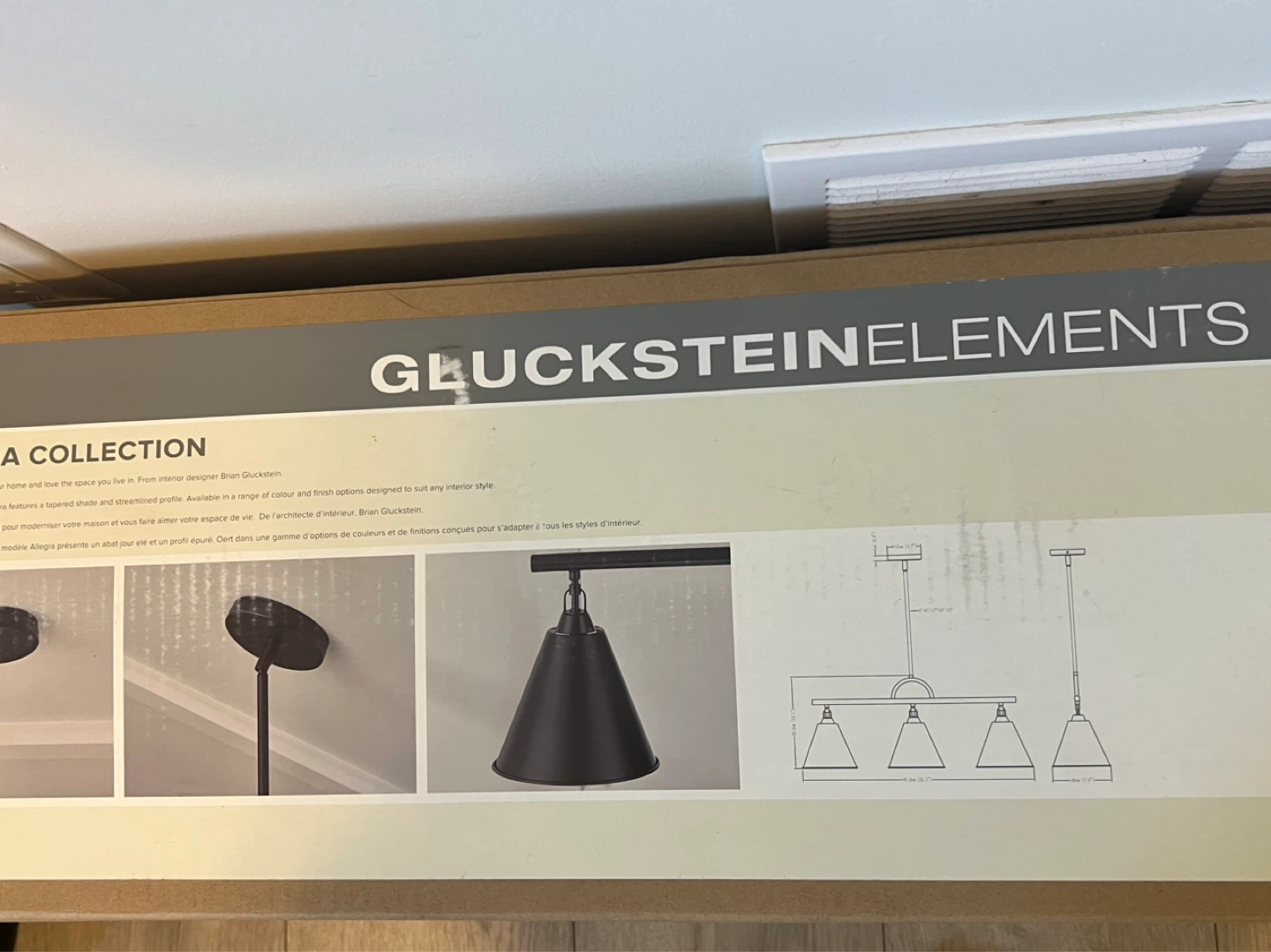 Gluckstein  Collection 3-Light Chandelier - Black - photo 2