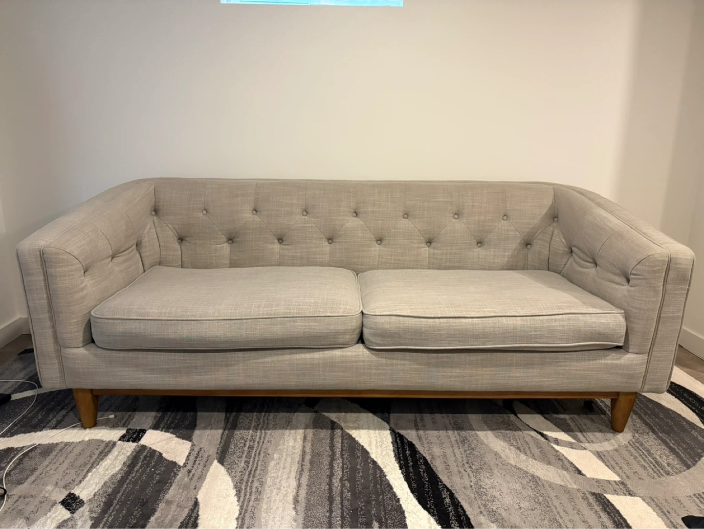 Article Alcott Sofa - Light Grey Tufted Sofa