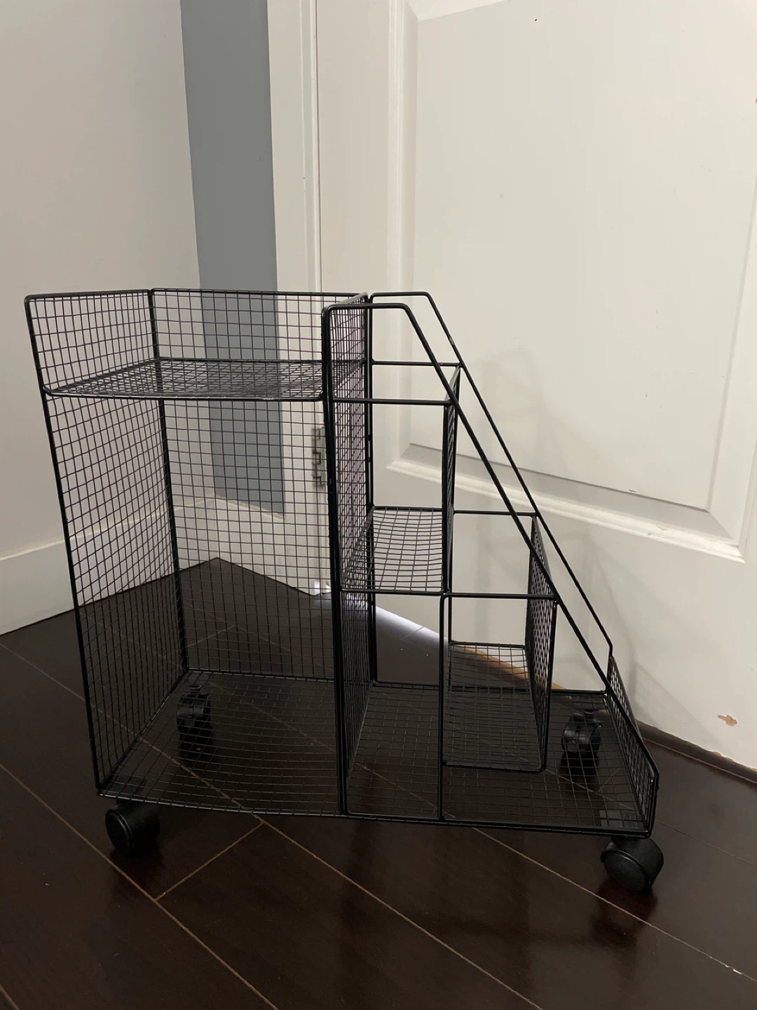 Compact rolling storage cart / under-desk bookshelf. - photo 4