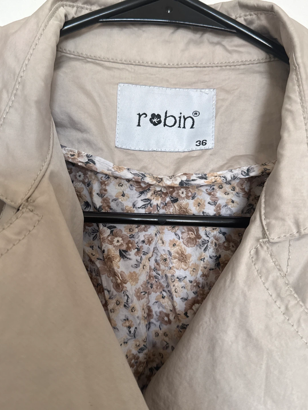 Robin Women's Beige Trench Coat Size 36 - photo 2