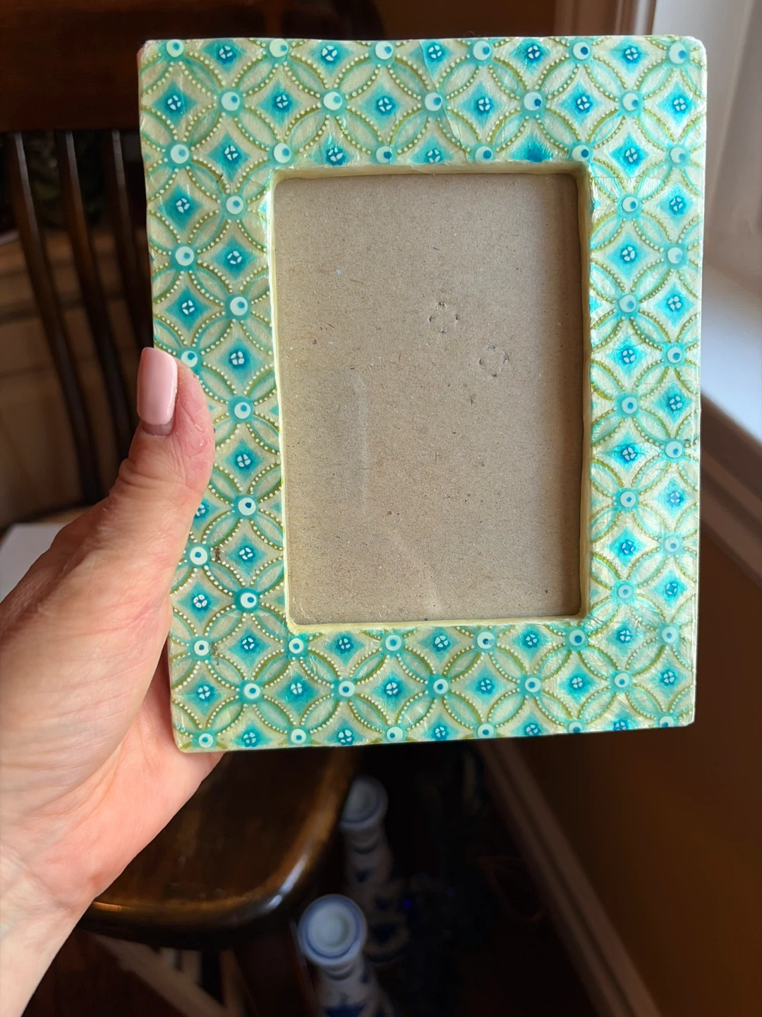 🌱 Pretty Decorative Turquoise Photo Frame - photo 2