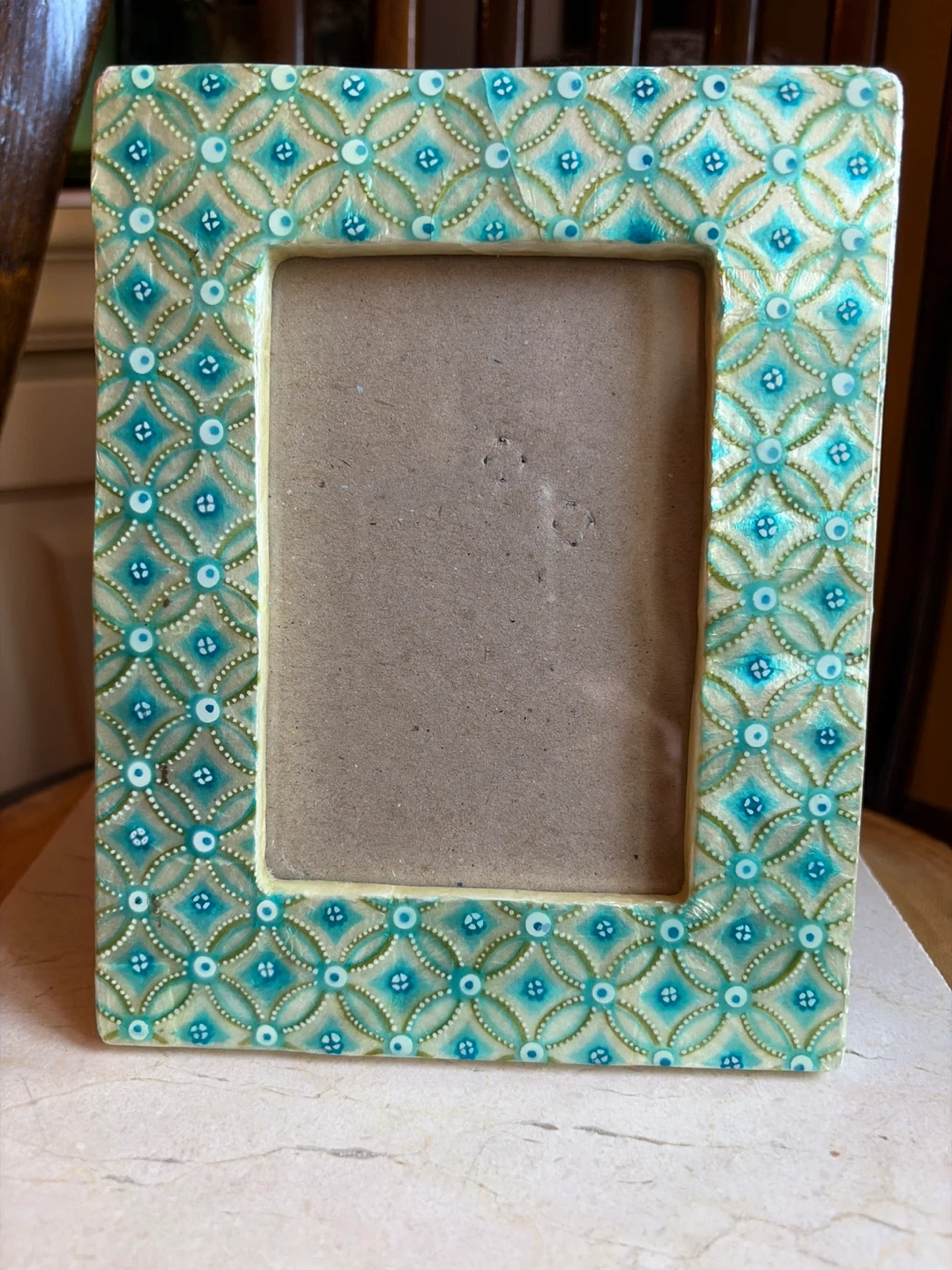 🌱 Pretty Decorative Turquoise Photo Frame