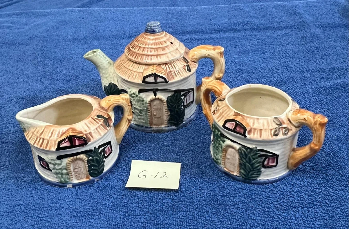 Occupied Japan Cottageware 3 Piece Tea Set (G12)