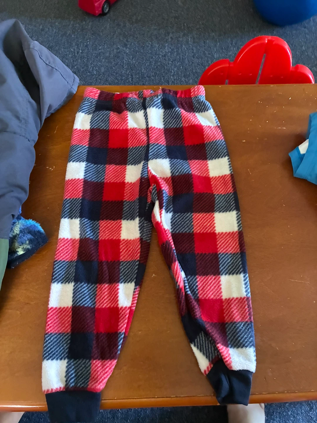George 3T Fleece Plaid Pants