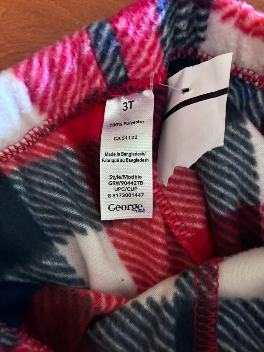 George 3T Fleece Plaid Pants - photo 2