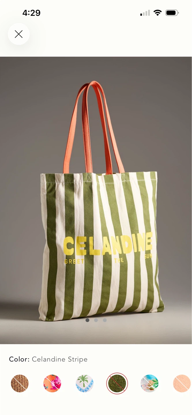 BNWT Anthropologie Graphic Canvas Tote
