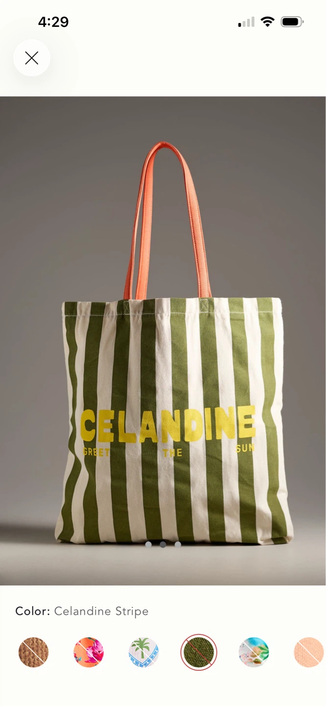 BNWT Anthropologie Graphic Canvas Tote - photo 3