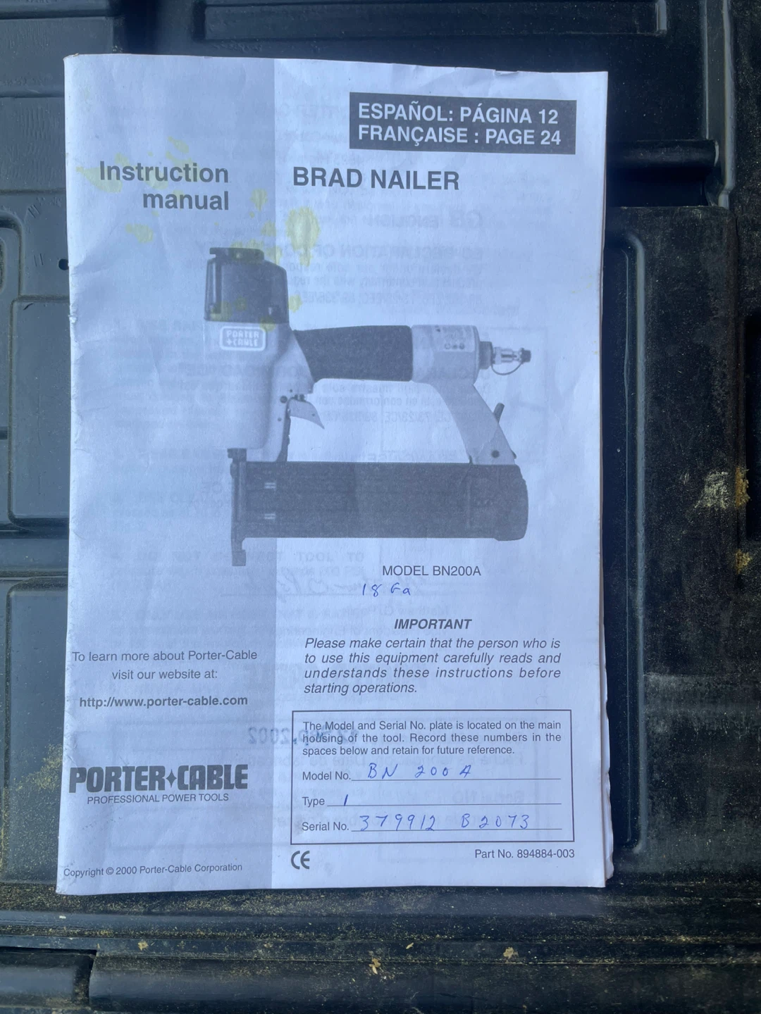 Porter-Cable BN200A Brad Nailer - photo 3