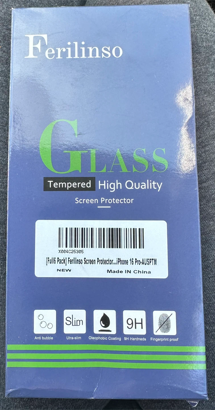 6 Pack Tempered Glass Screen Protectors for iPhone 16 Pro