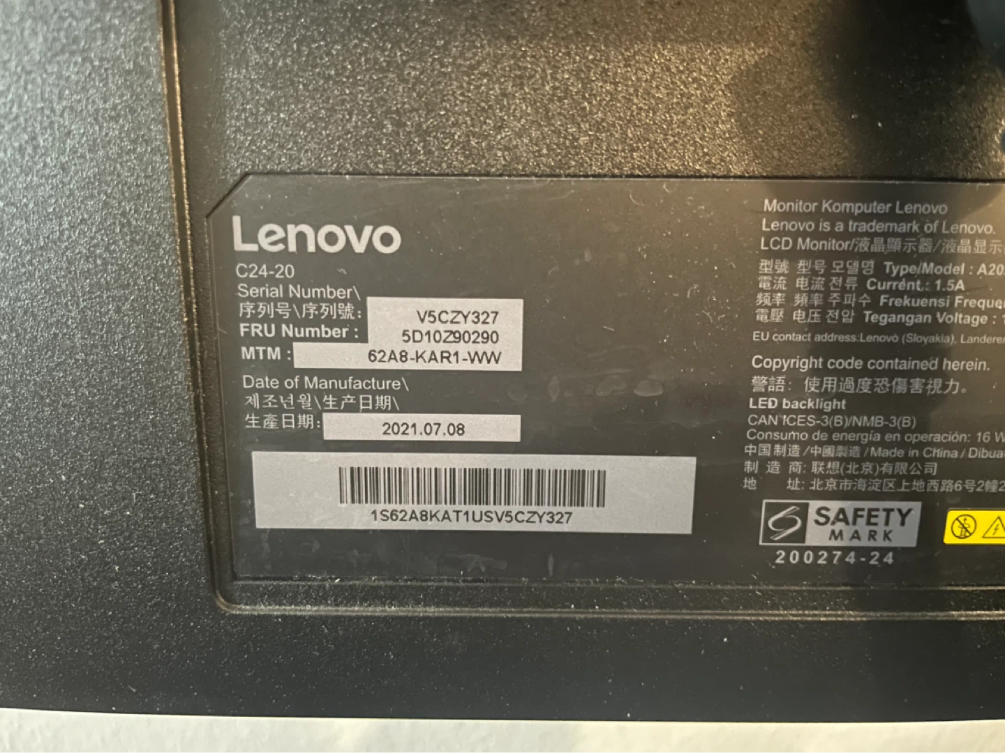 Lenovo C24-20 Monitor / 23.8-inch - photo 3