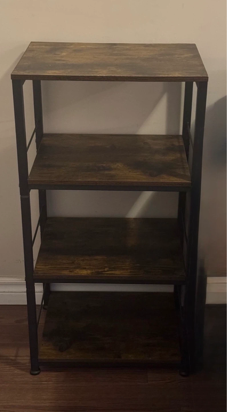 YBING 4-Tier Rolling Storage Cart - Rustic Brown - photo 5