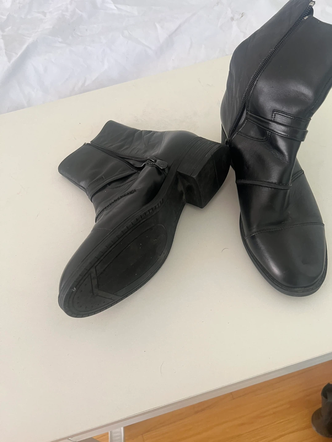 Black Leather Ankle Boots - photo 3
