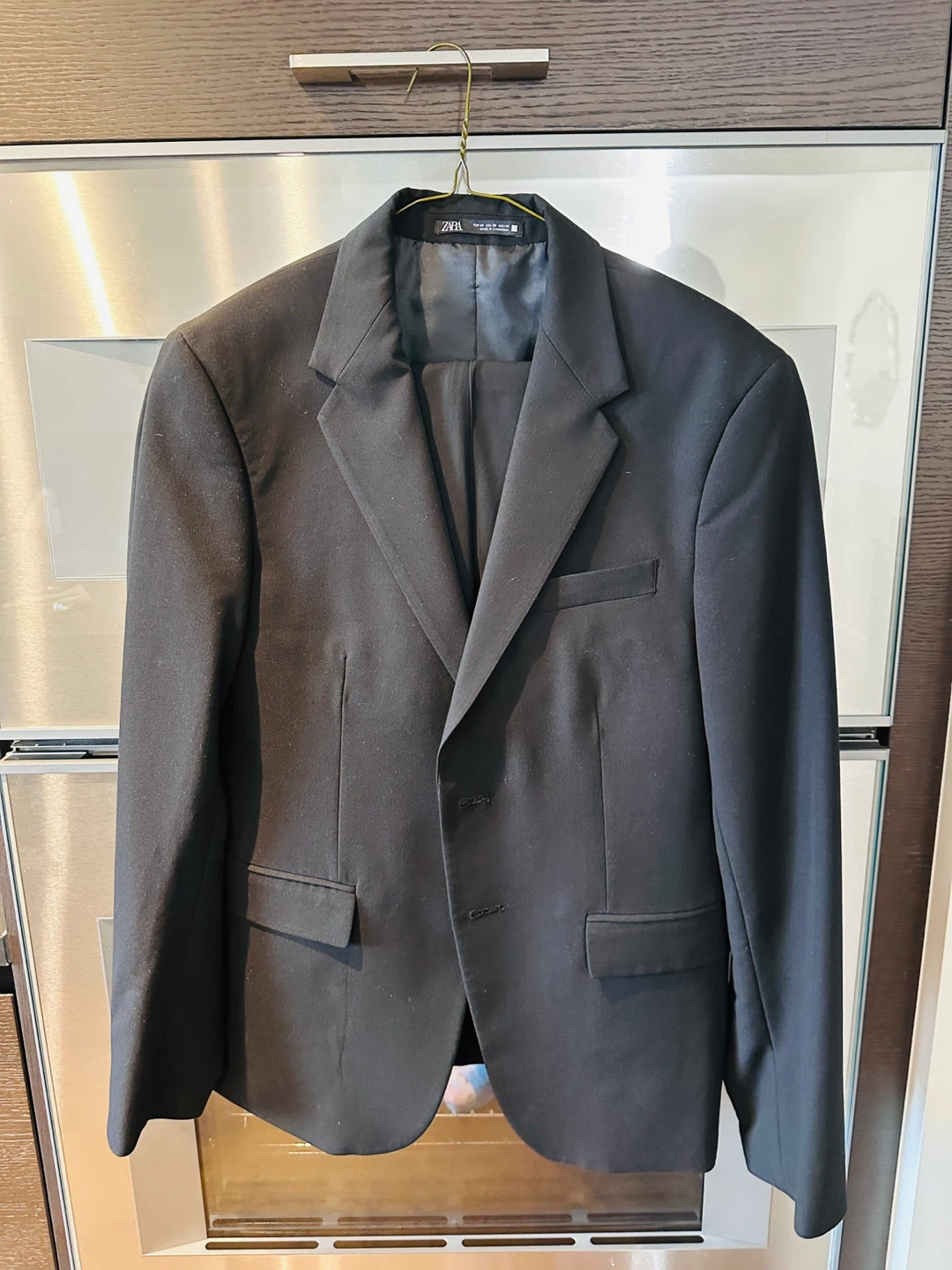 ZARA Men's Black Blazer/USA 36 with matching pants/USA31 - photo 2