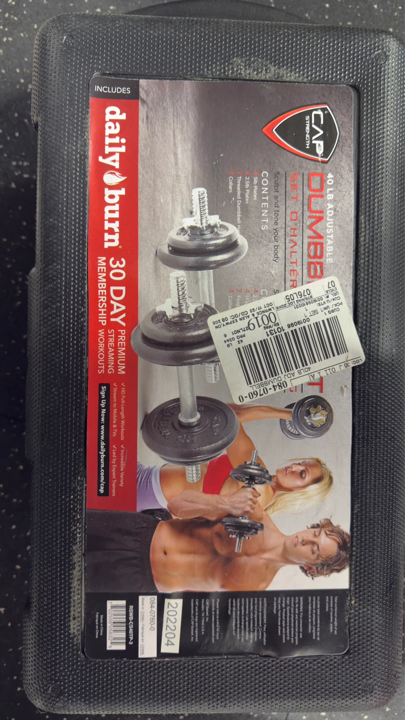 CAP Strength 40 LB Adjustable Dumbbell Set