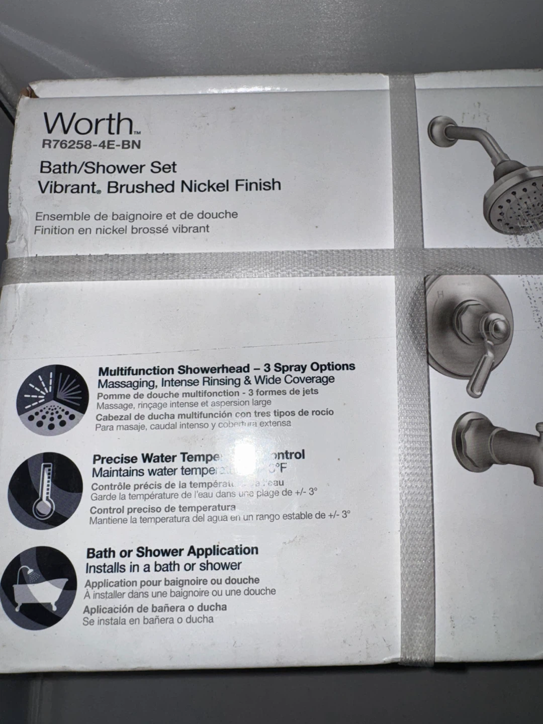Kohler Worth Bath/Shower Set R76258-4E-BN Vibrant Brushed Nickel - photo 4