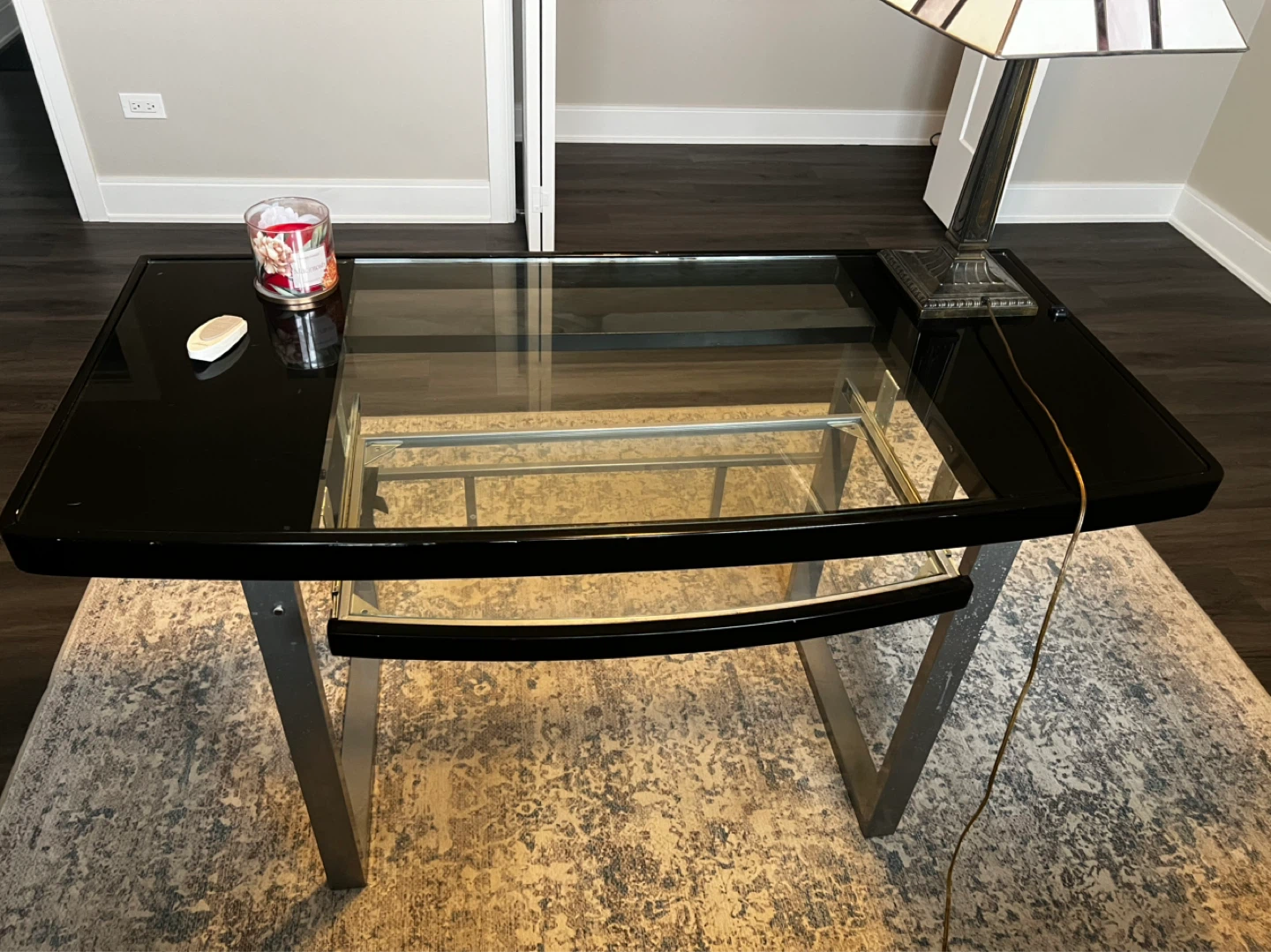 Glass Top Desk 47 x 22 x 29 🌱 - photo 2