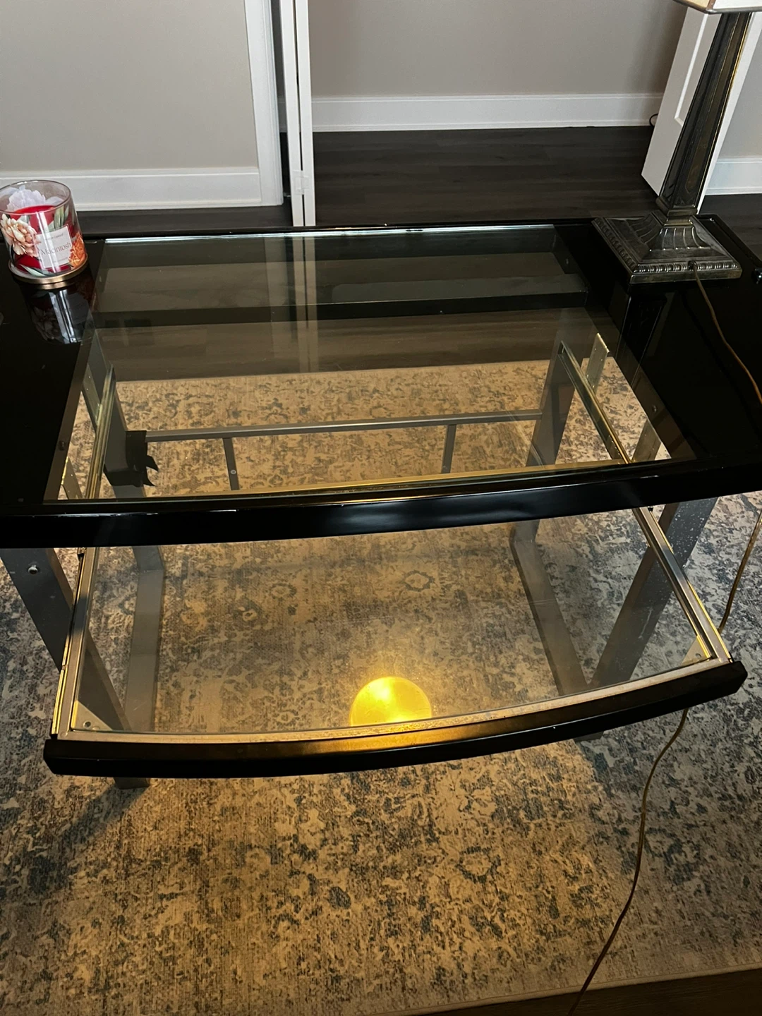Glass Top Desk 47 x 22 x 29 🌱 - photo 3