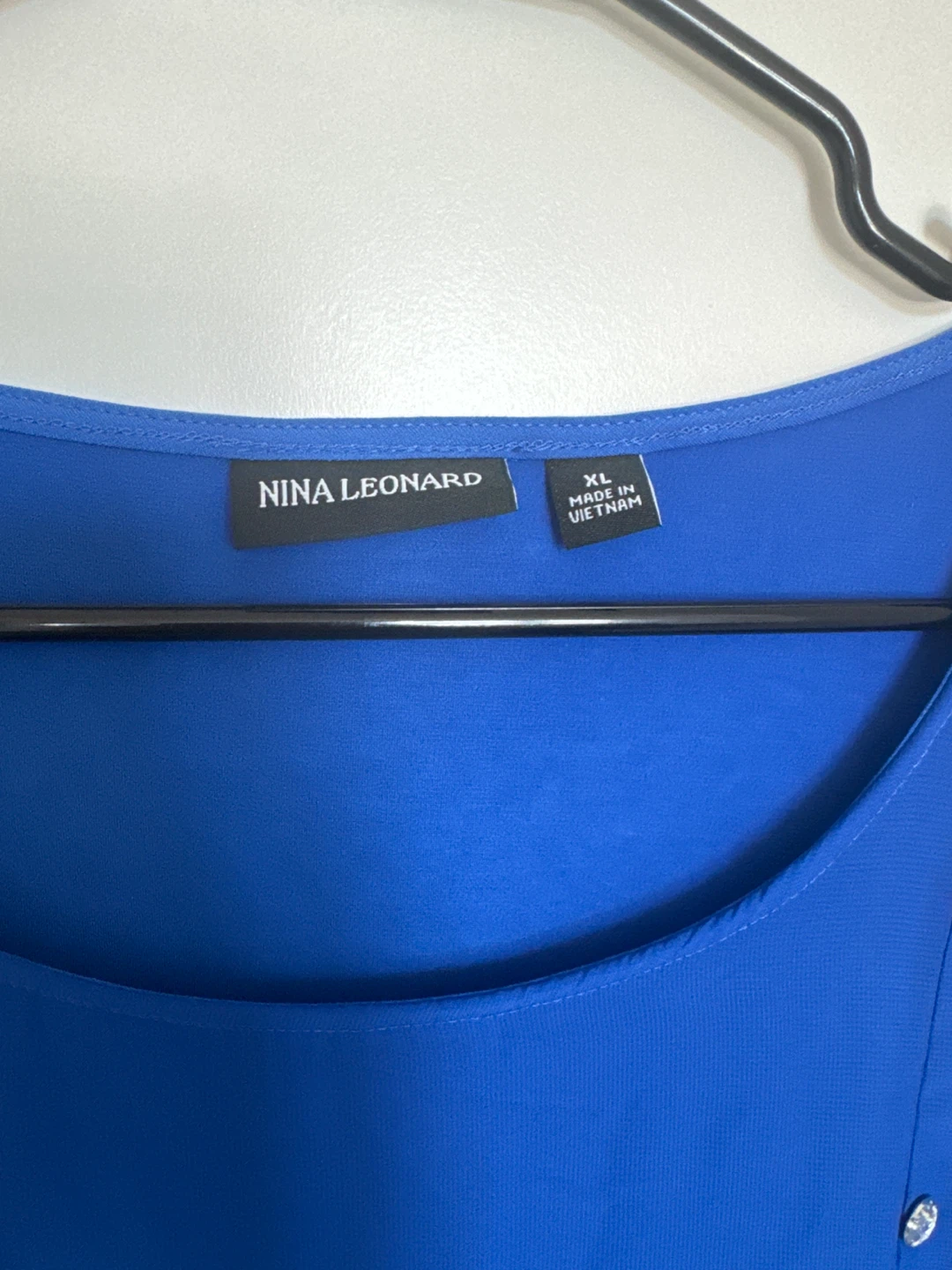 Nina Leonard Royal Blue Sleeveless Top - Size XL - photo 3