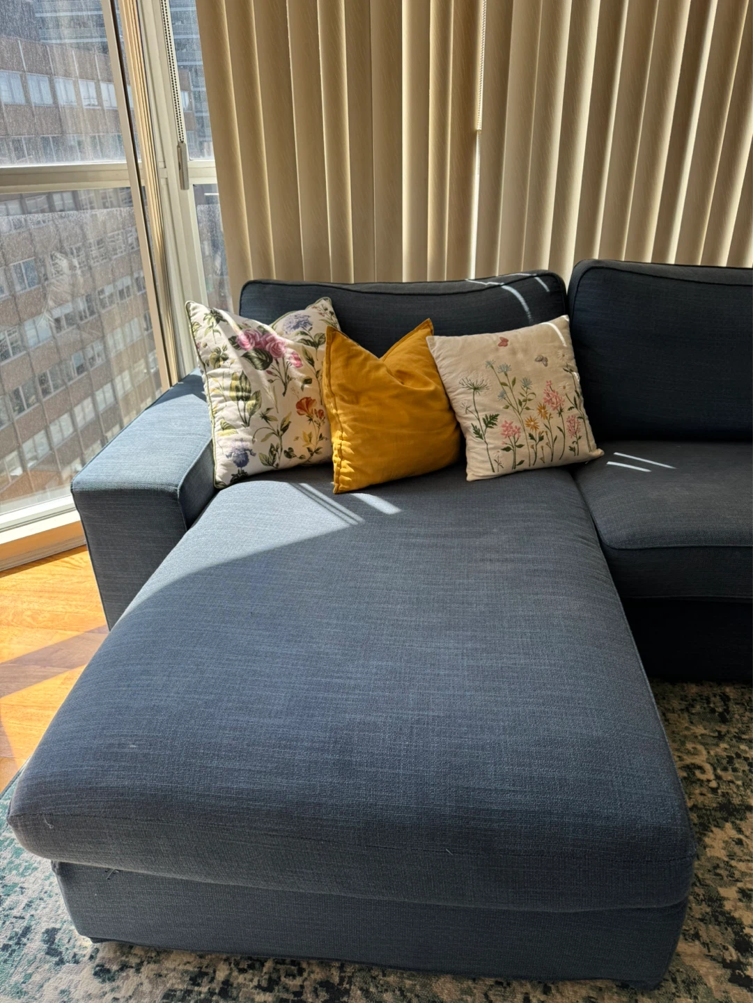KIVIK Sofa with chaise lounge blue (ikea) - photo 2