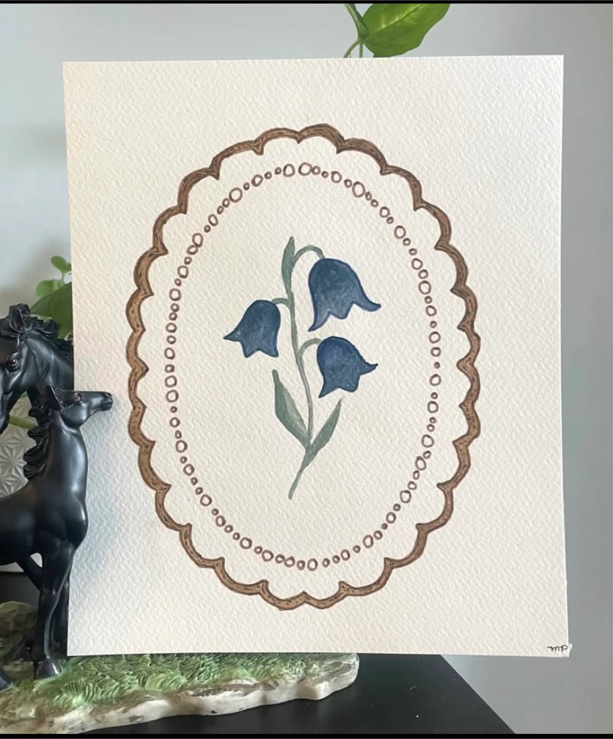 Watercolour floral paintings