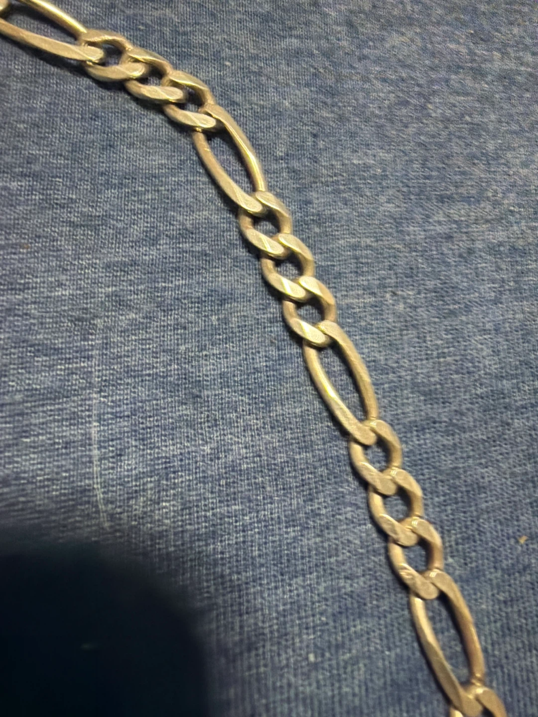 Sterling Silver Figaro Chain Necklace - photo 3