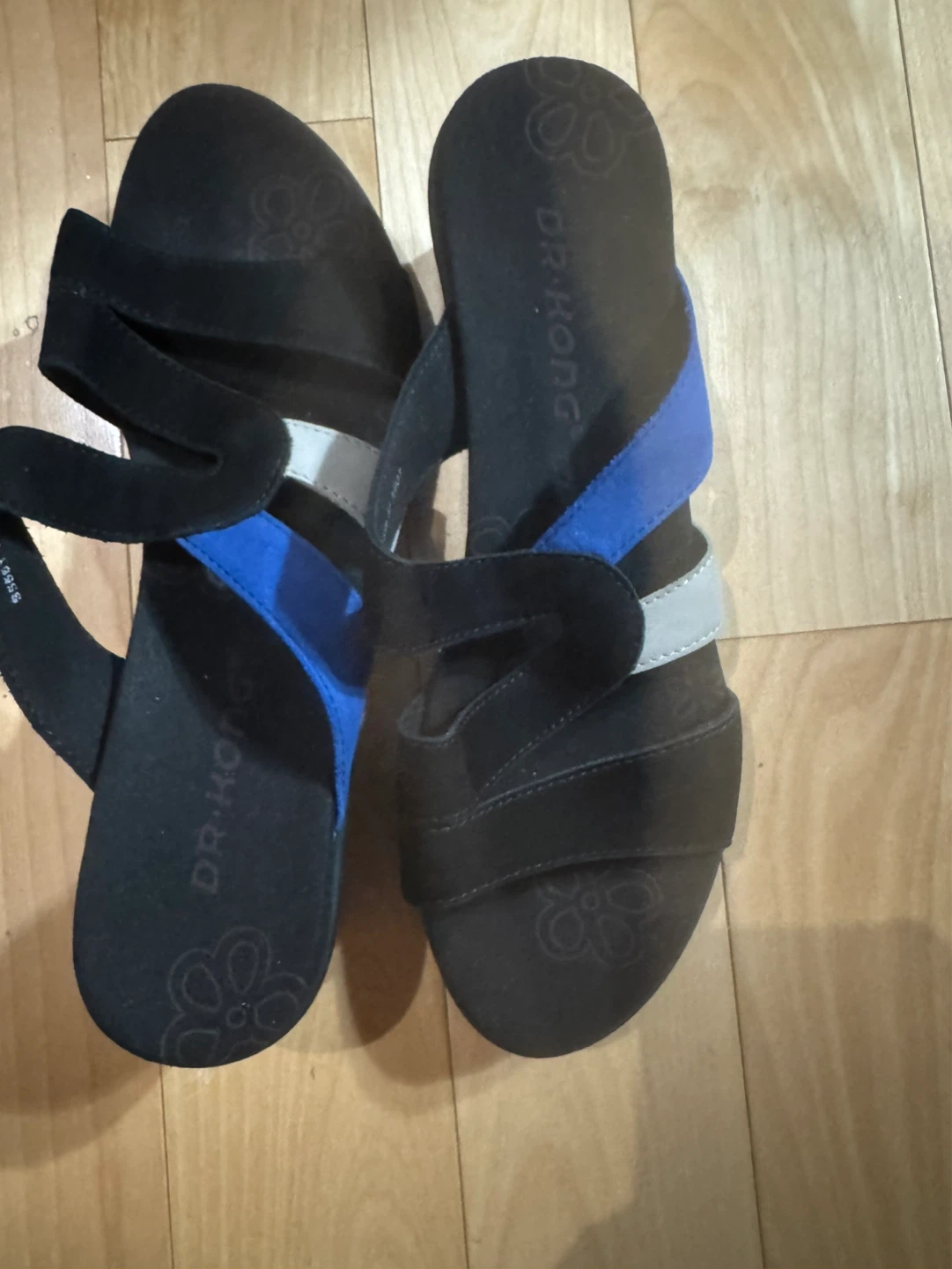 DR. KONG Black Blue Gray Sandals Size 39