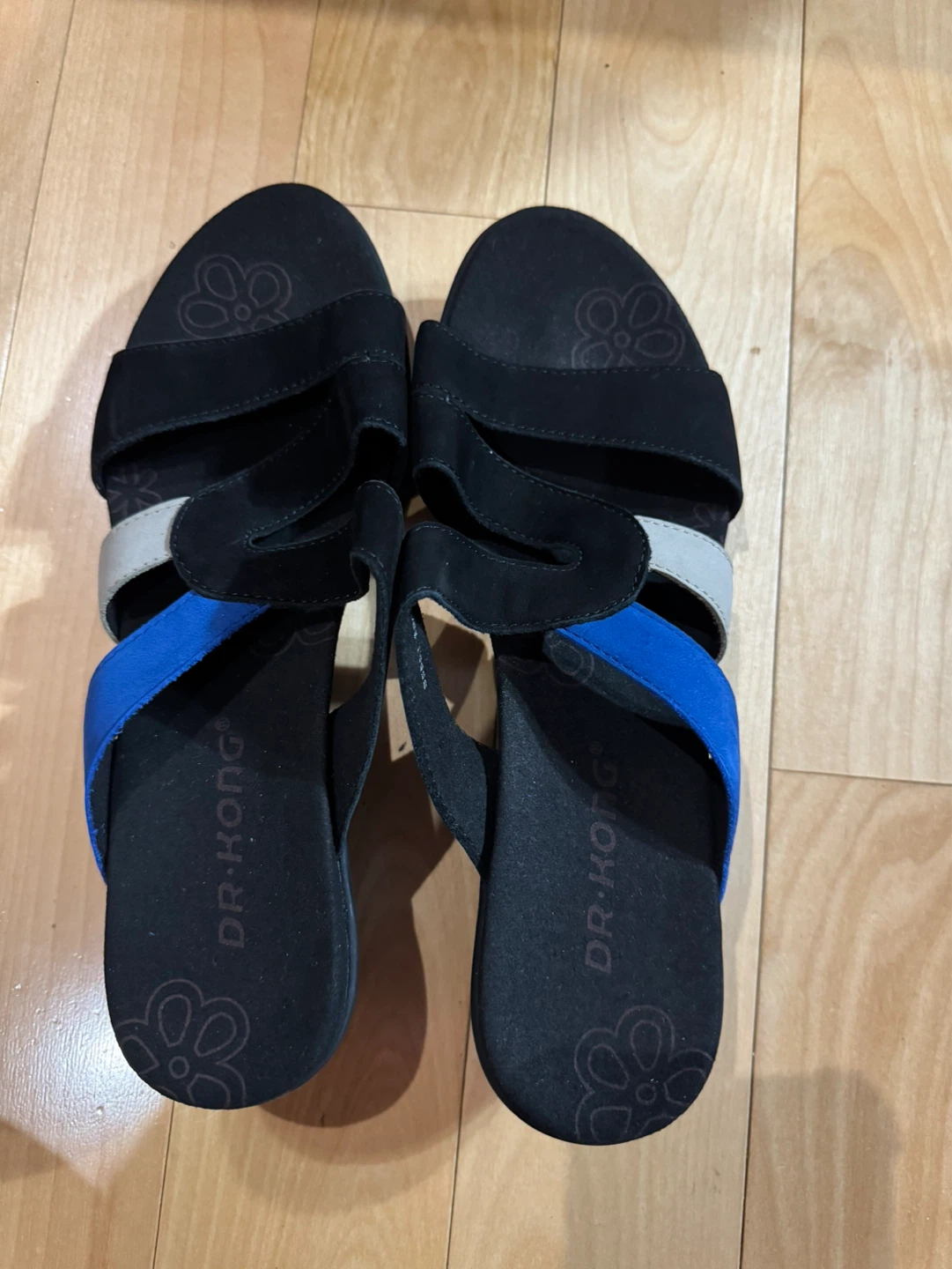 DR. KONG Black Blue Gray Sandals Size 39 - photo 2