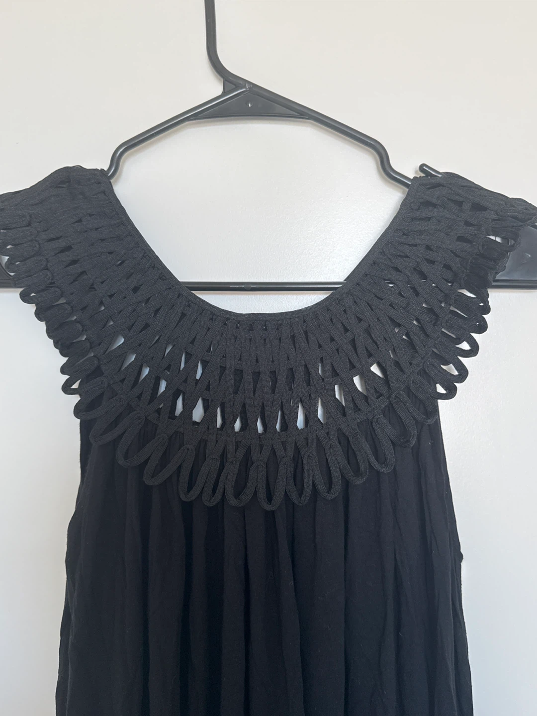 H&M Black Crochet Neck Dress - Size S - photo 2