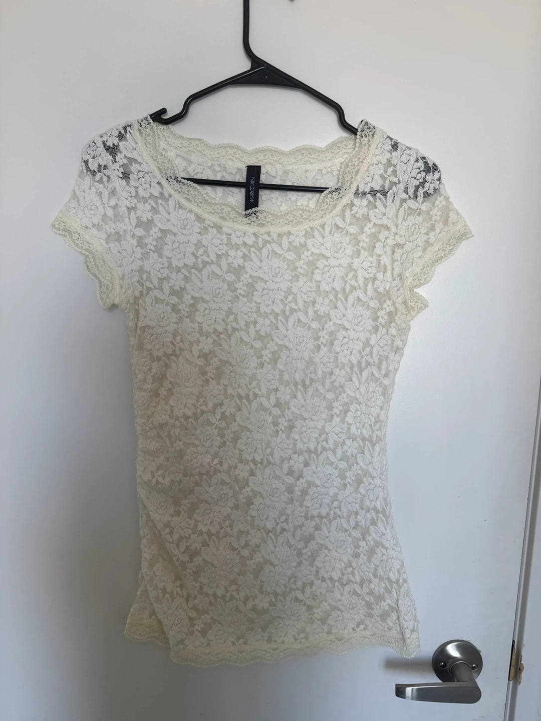 Cream Lace Top - MARCCAIN