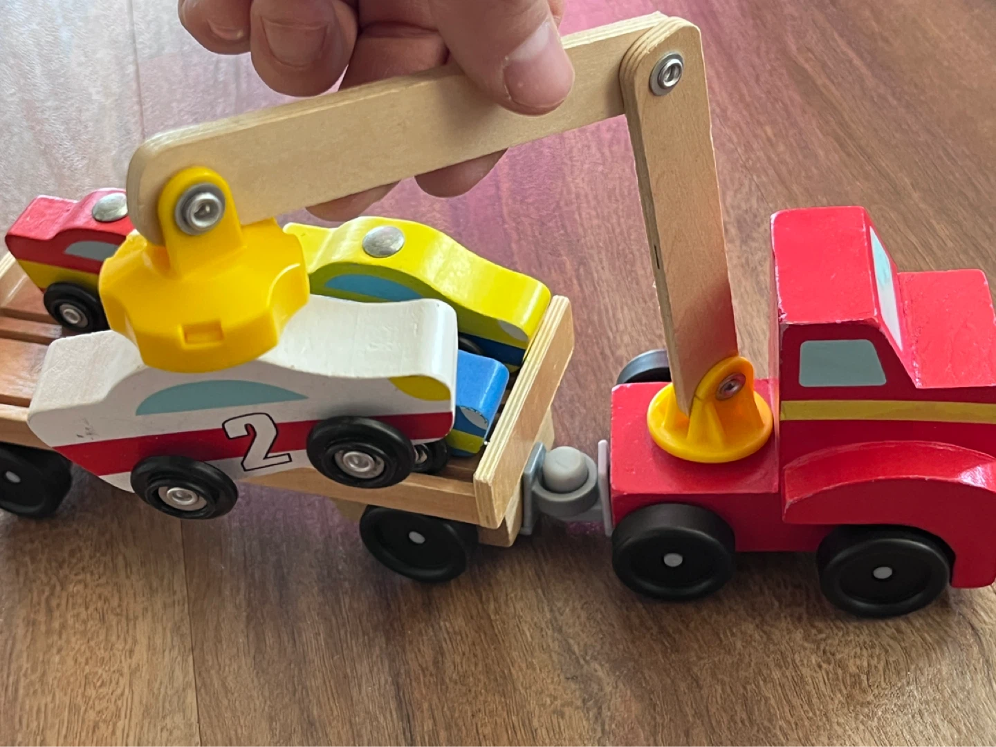 Melissa & Doug Wooden Car Carrier Truck Toy 🌱 - photo 2