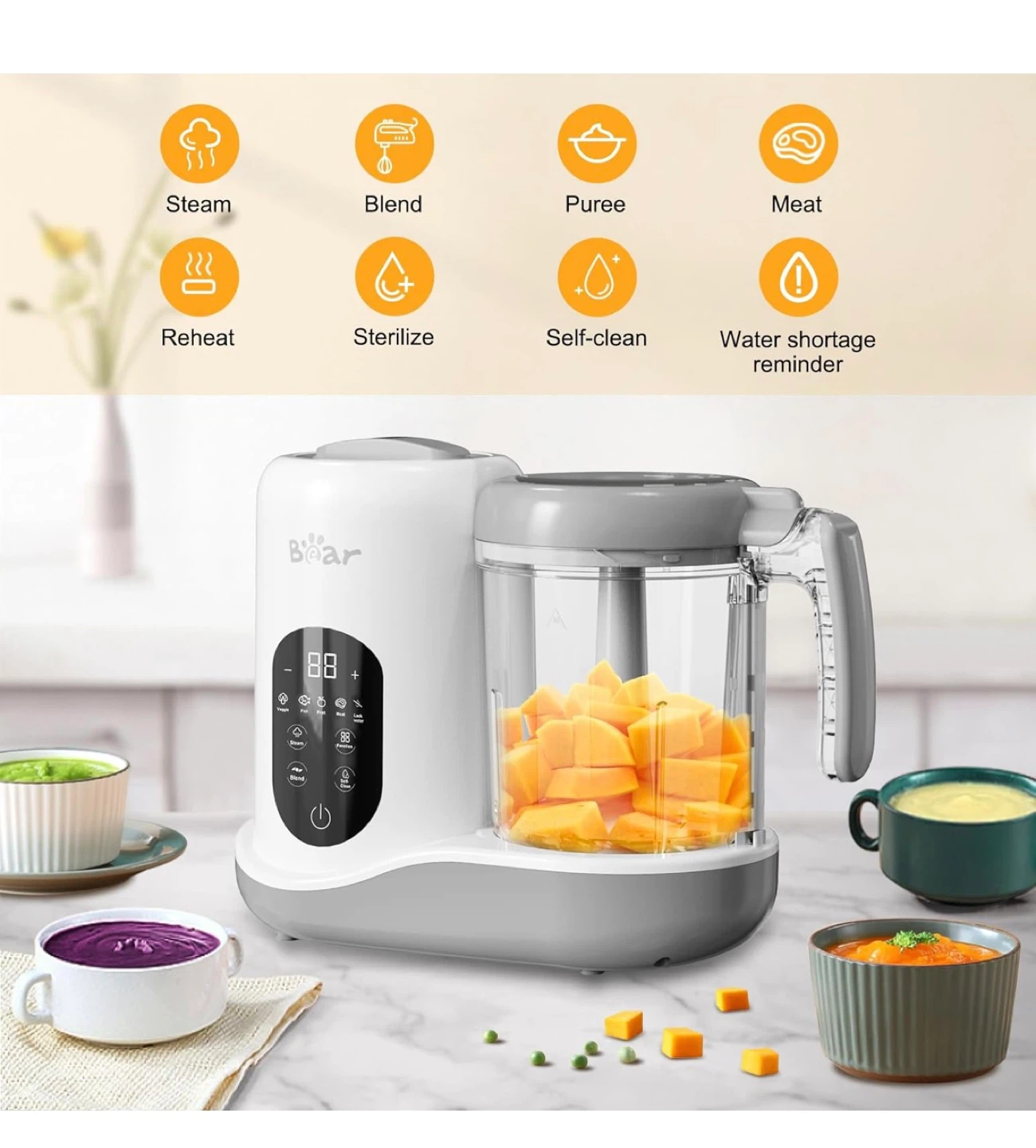 Bear Baby Food Maker Steamer 🌱 - photo 2
