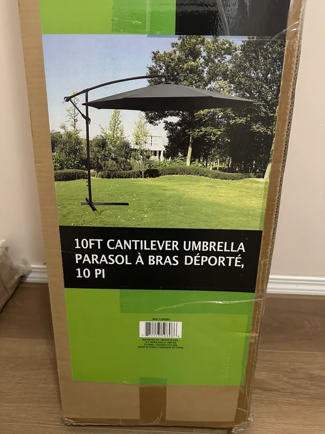 🌱 Brand New 10ft Cantilever Patio Umbrella – Sealed