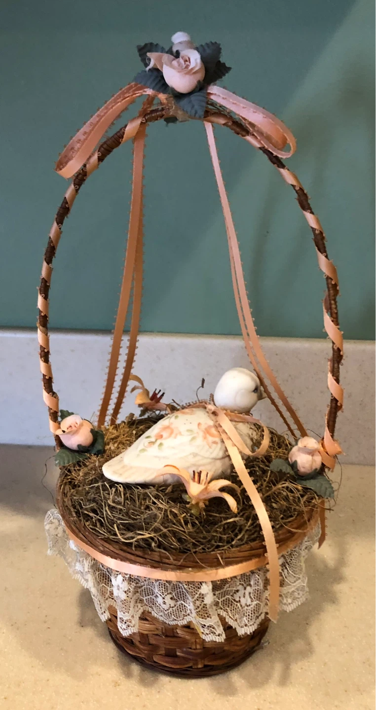 Decorative Basket with Duck Figurine - photo 2
