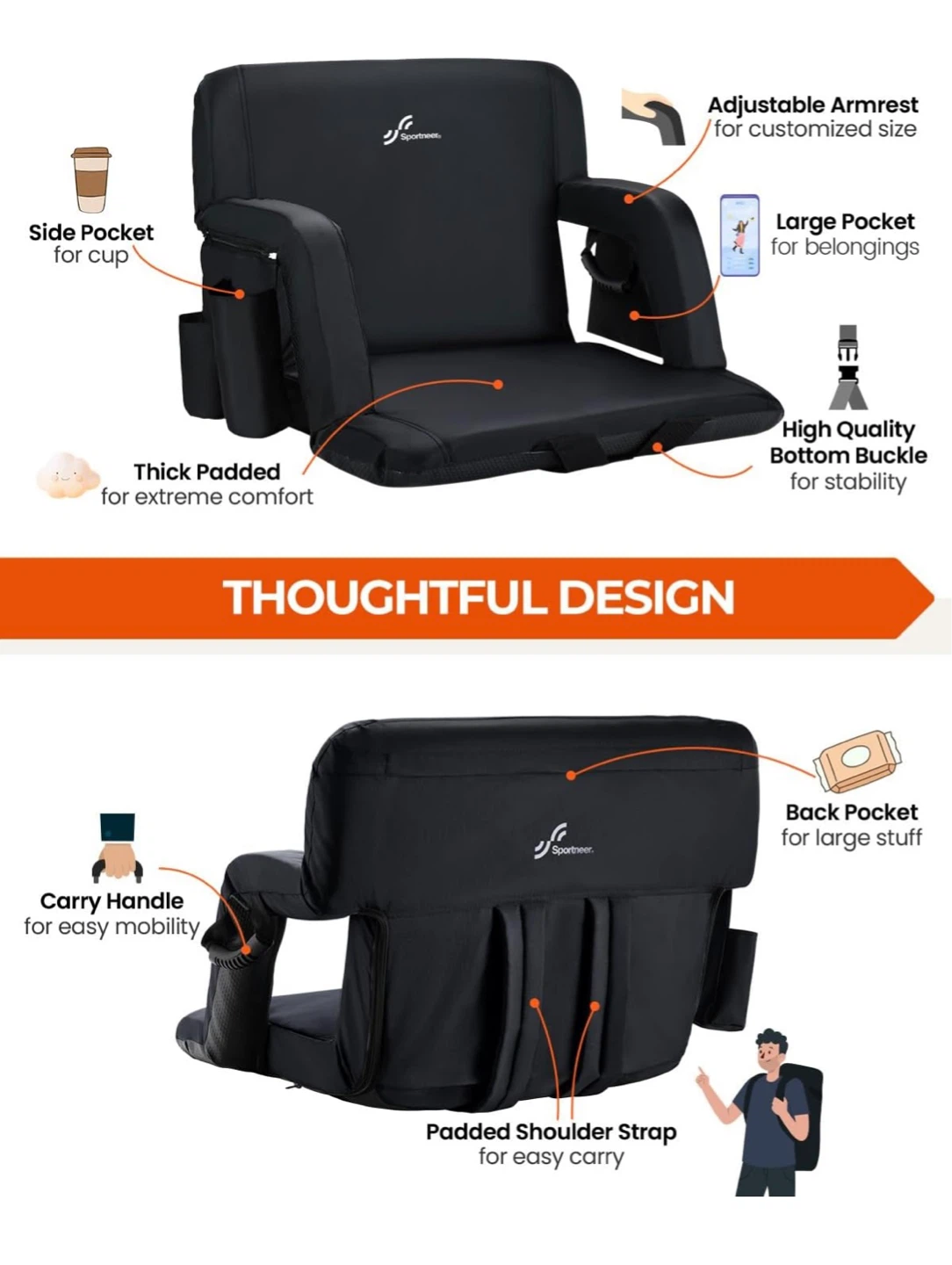 Sportneer Stadium Seats (Set of 2) - photo 4