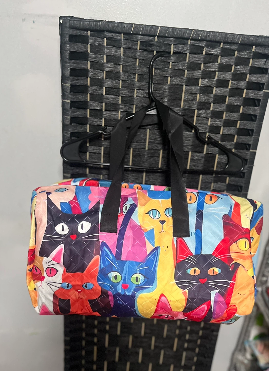 Quilted Cat Print Duffle Bag - photo 2