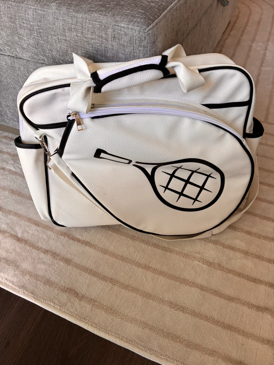 White Tennis Bag + 2 FREE Rackets