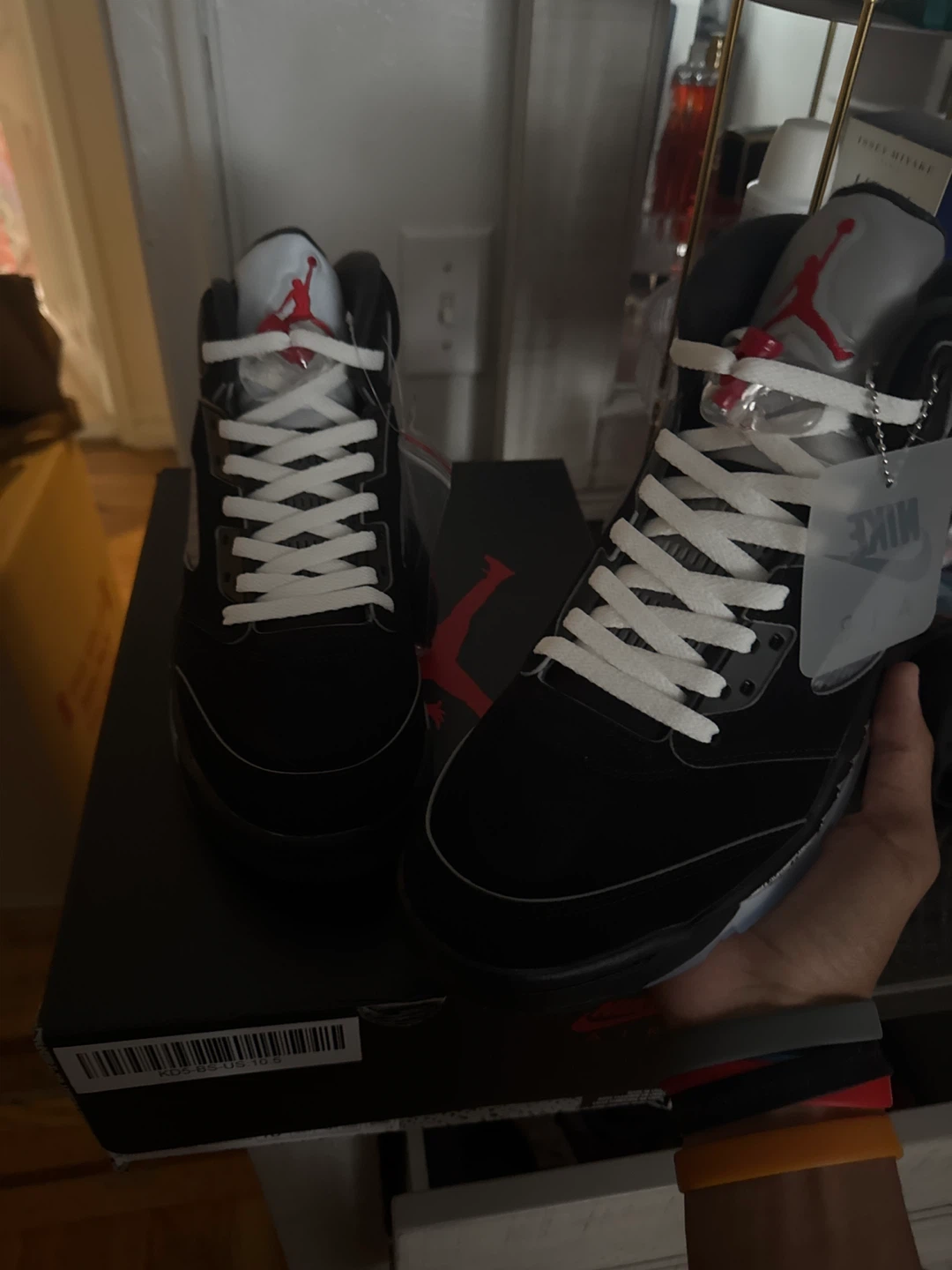 Air Jordan 5 black metallics Size 10.5