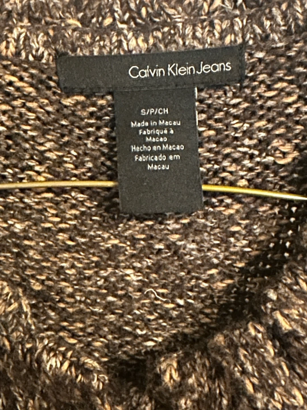 Calvin Klein Jeans Brown Knit Cotton coat - photo 5